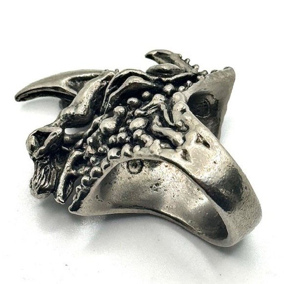 Axel Stocks Very Fine Girl on Spikes Ring Signed Unisex SZ US 10 Metal Messiah - Picture 10 of 13